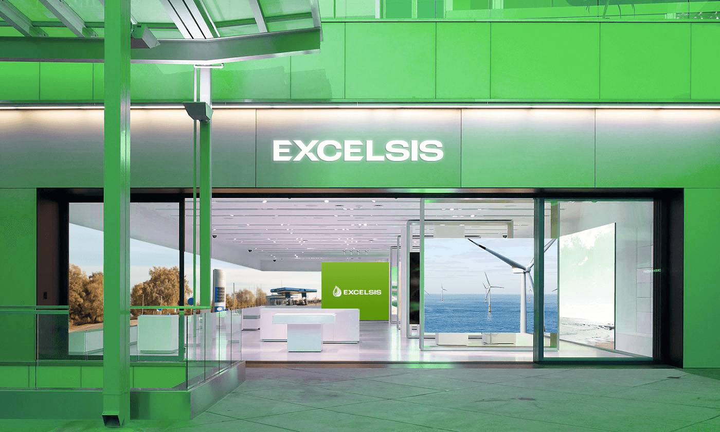 Excelsis Office design by Vowels Branding